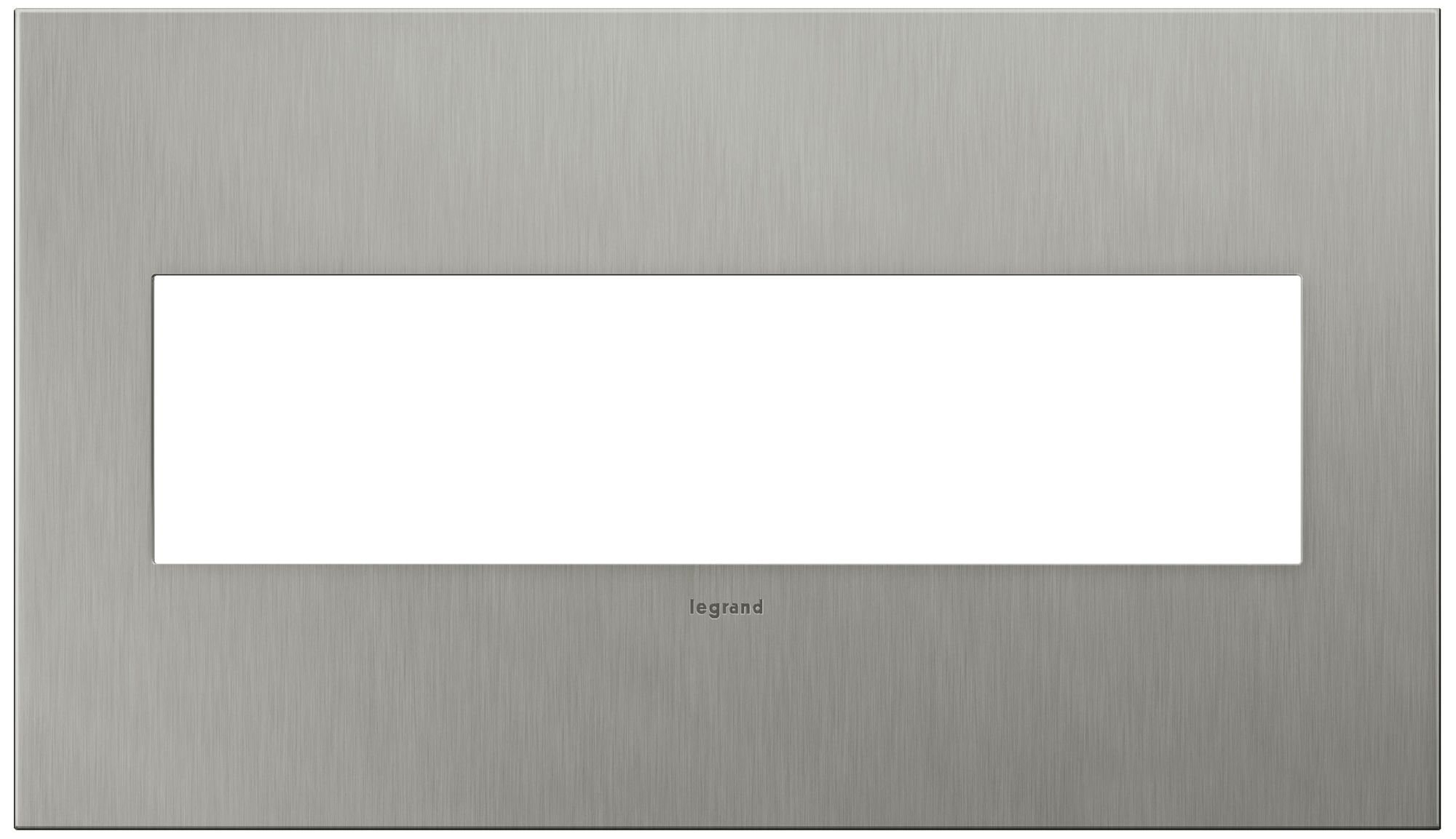 adorne® 4-Gang Brushed Stainless Steel Wall Plate