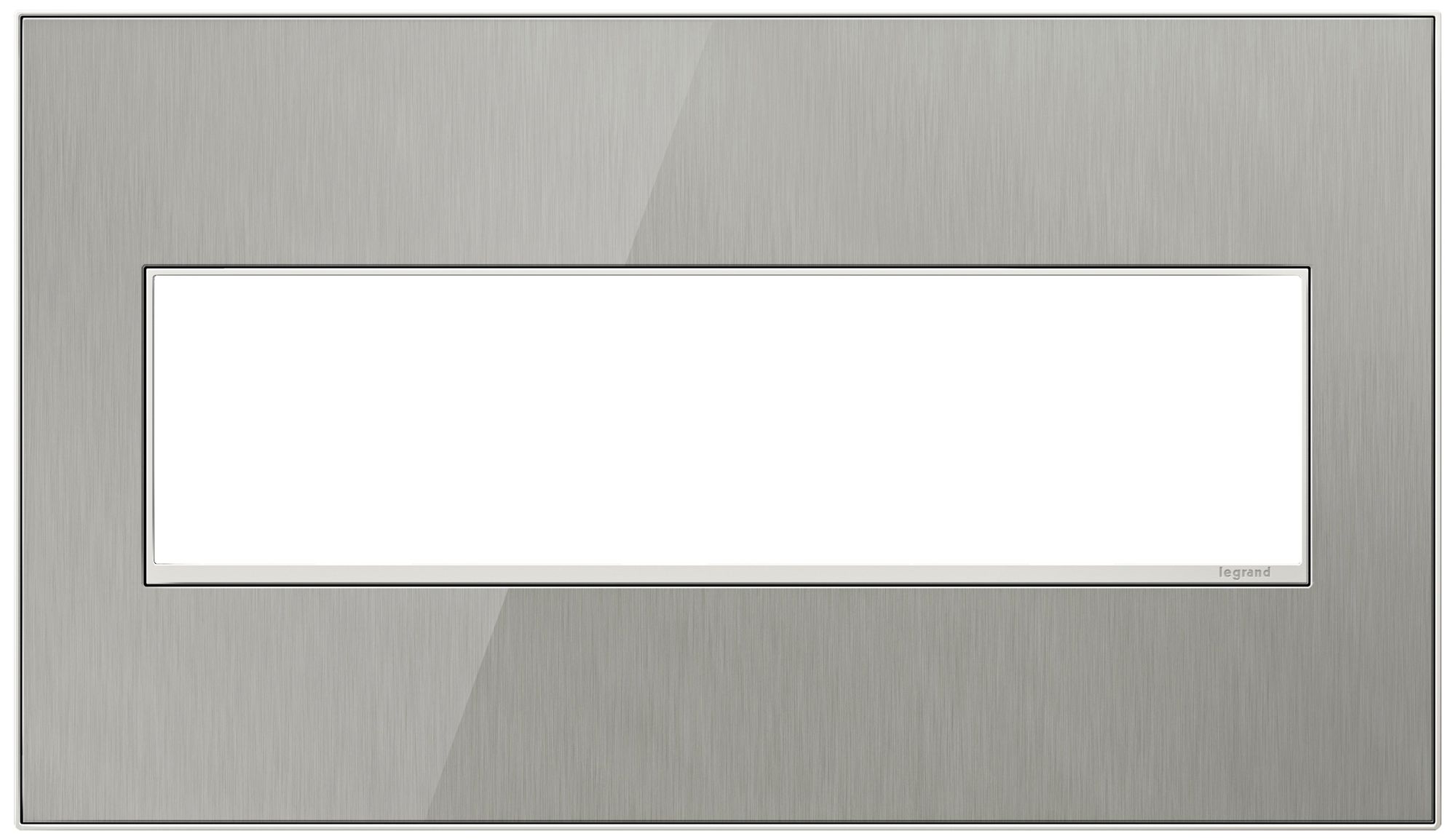 adorne® 4-Gang Brushed Steel Wall Plate
