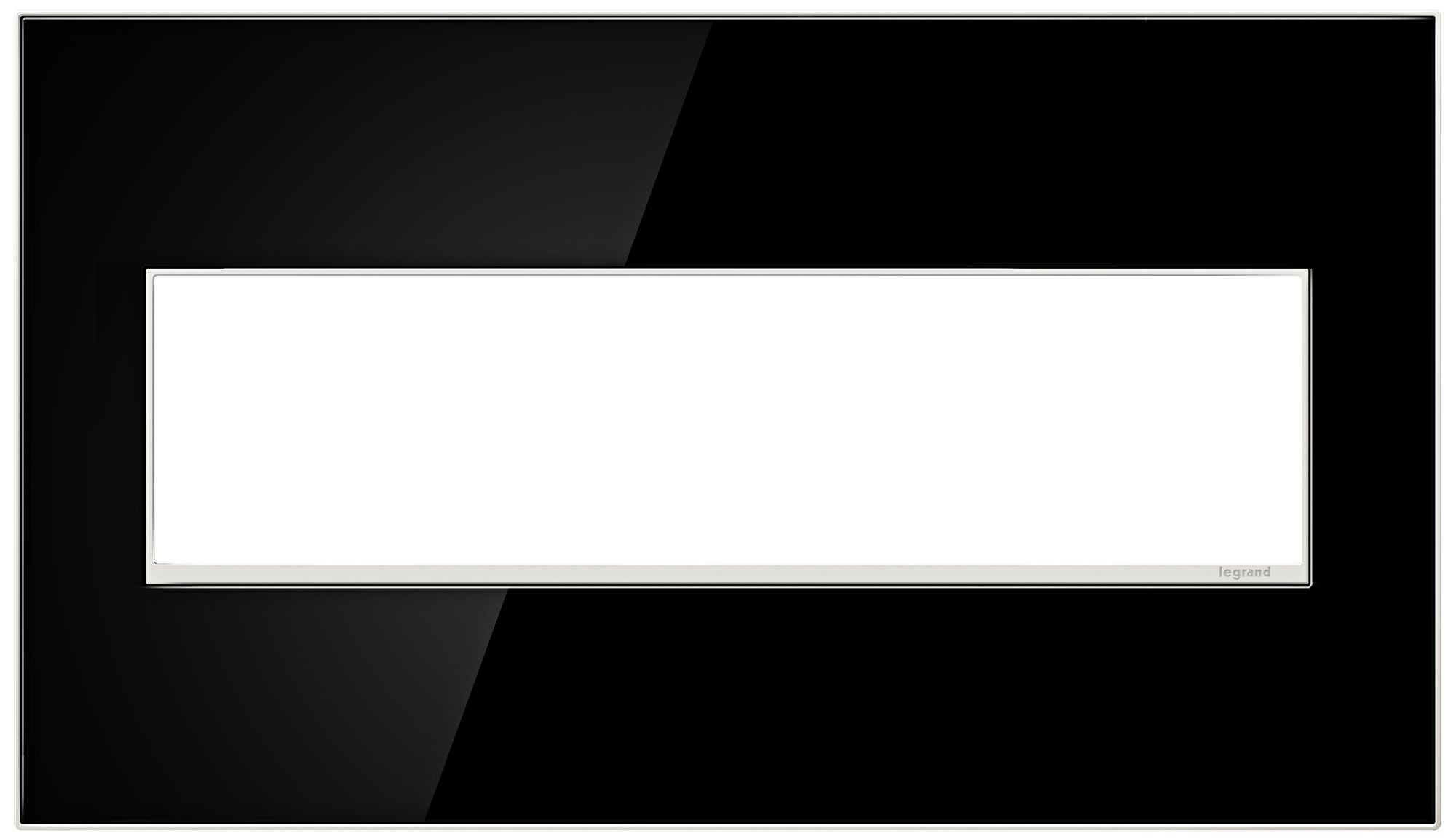 adorne® 4-Gang Mirror Black Wall Plate