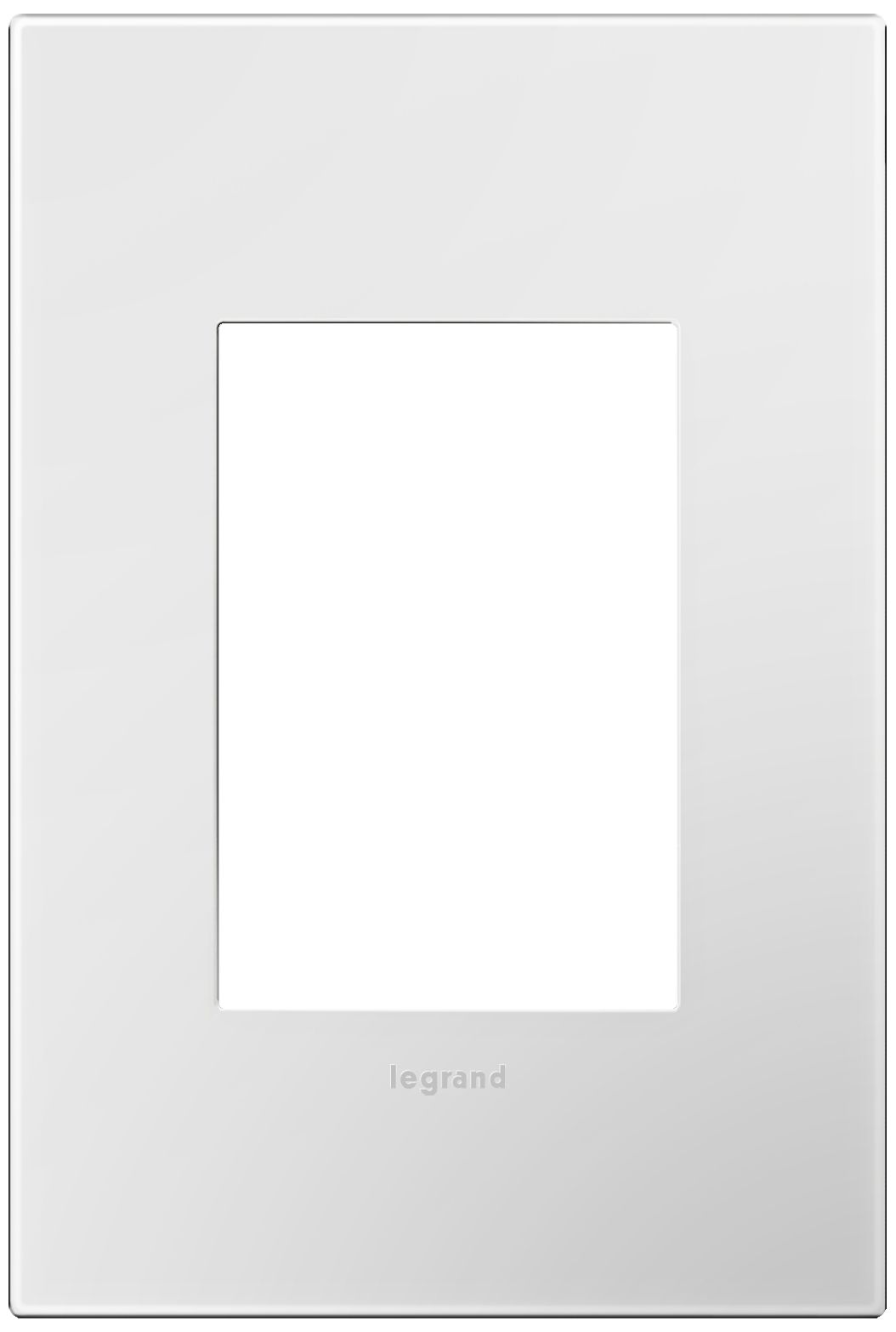 adorne® Gloss White 1-Gang 3-Module Snap-On Wall Plate