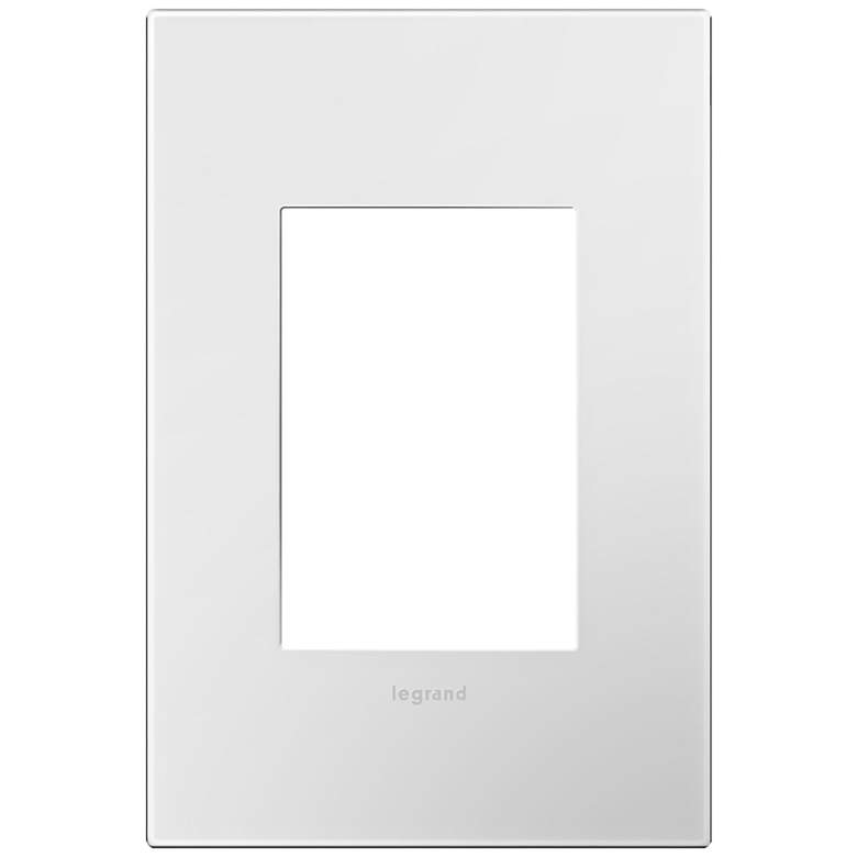 adorne&#174; Gloss White 1-Gang 3-Module Snap-On Wall Plate
