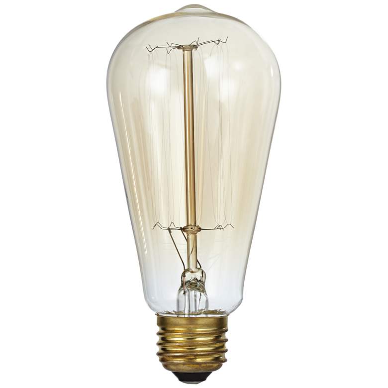 Image 1 Nostalgic Amber 60 Watt Edison Style Light Bulb