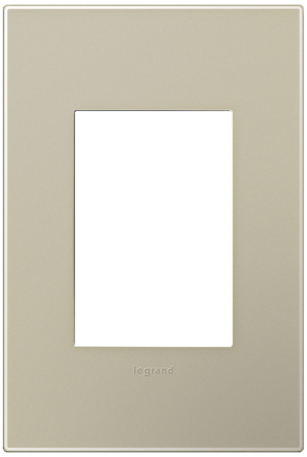 adorne® Snap-On Titanium 1-Gang 3-Module Wall Plate