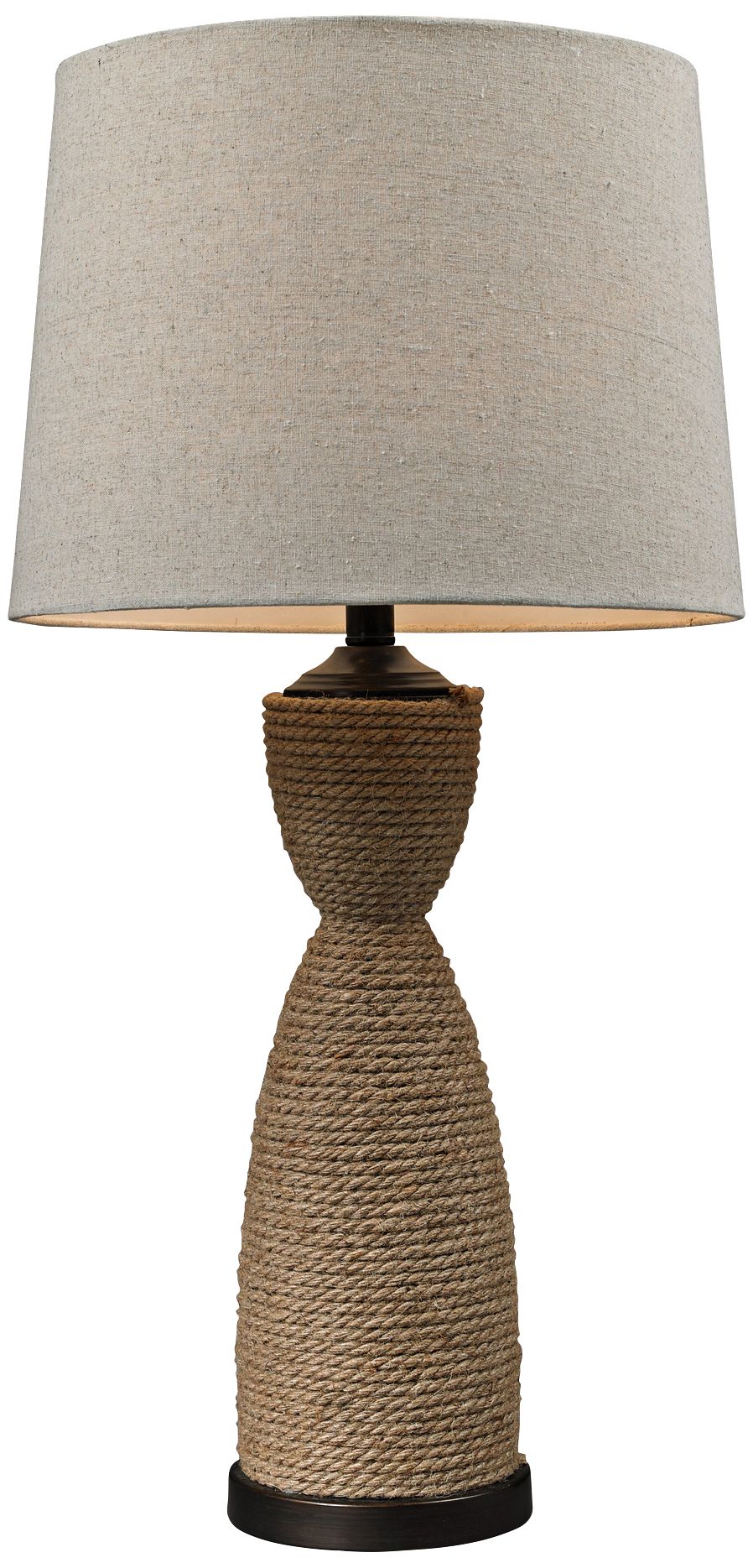 Dark Brown Wrapped Rope Table Lamp