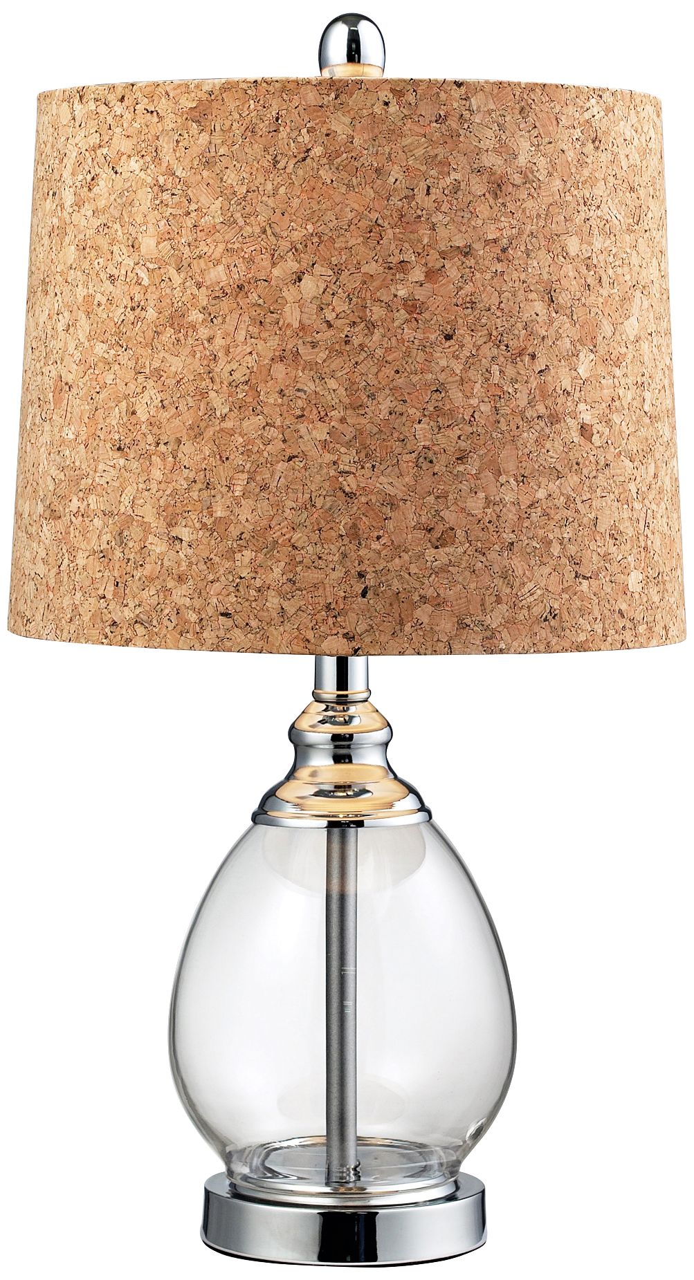 Clear Glass Cork Table Lamp – Modern Design, Unique Accent Lighting