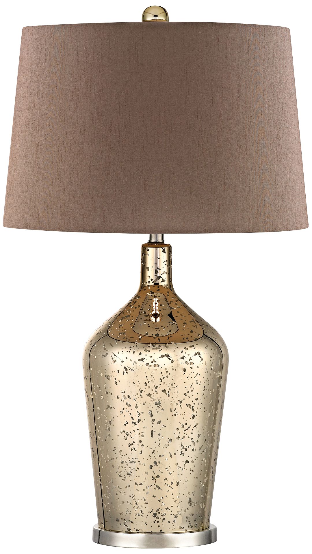 Antique Gold Mercury Glass Bottle Table Lamp