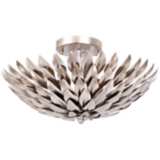 Crystorama Broche 16&quot; Wide Antique Silver Ceiling Light