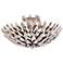 Crystorama Broche 16" Wide Antique Silver Ceiling Light