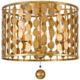 Crystorama Layla 15&quot; Wide Antique Gold Ceiling Light