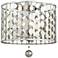 Crystorama Layla 15" Wide Antique Silver Ceiling Light