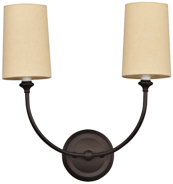 Crystorama Sylvan 15 1/2" Wide Bronze 2-Light Wall Sconce
