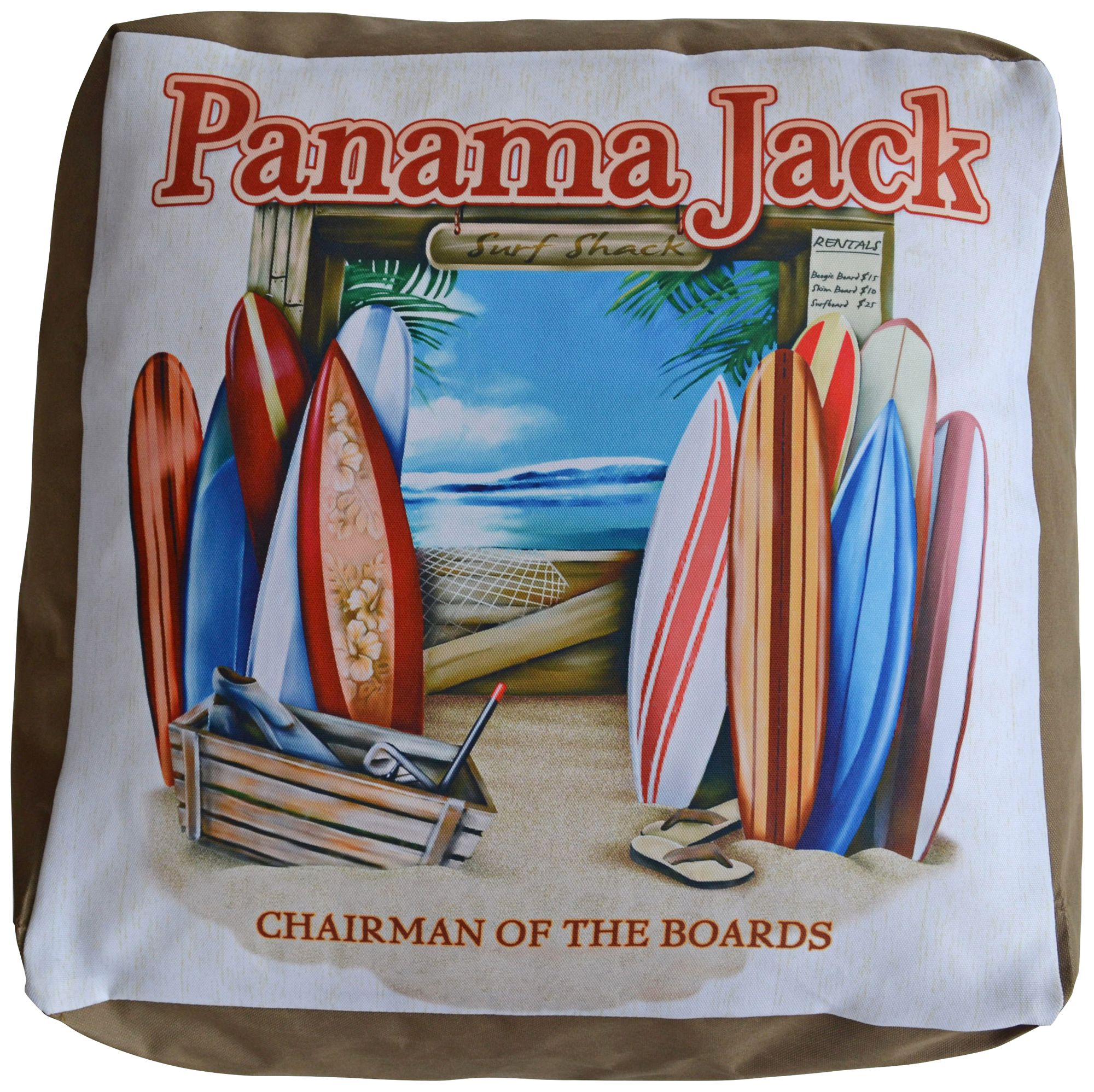 Panama Jack Chairman of The Boards Outdoor Pouf Ottoman