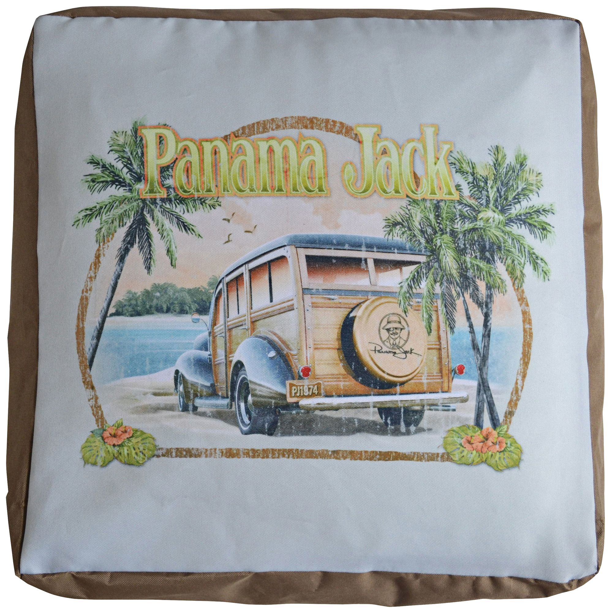 Panama Jack Parrot Indoor-Outdoor Pouf Ottoman