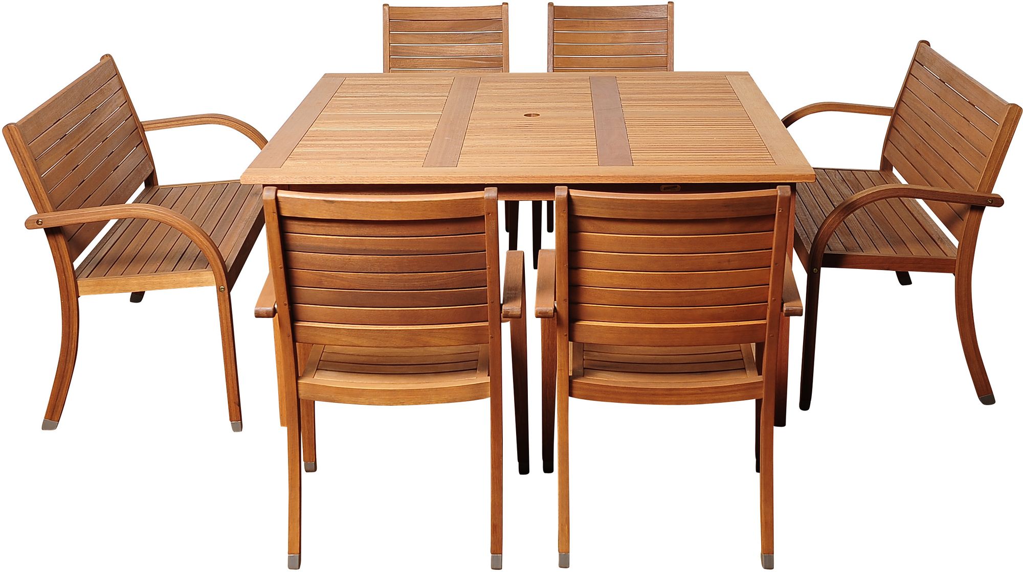 Cerrissa Eucalyptus 7-Piece Square Patio Dining Set