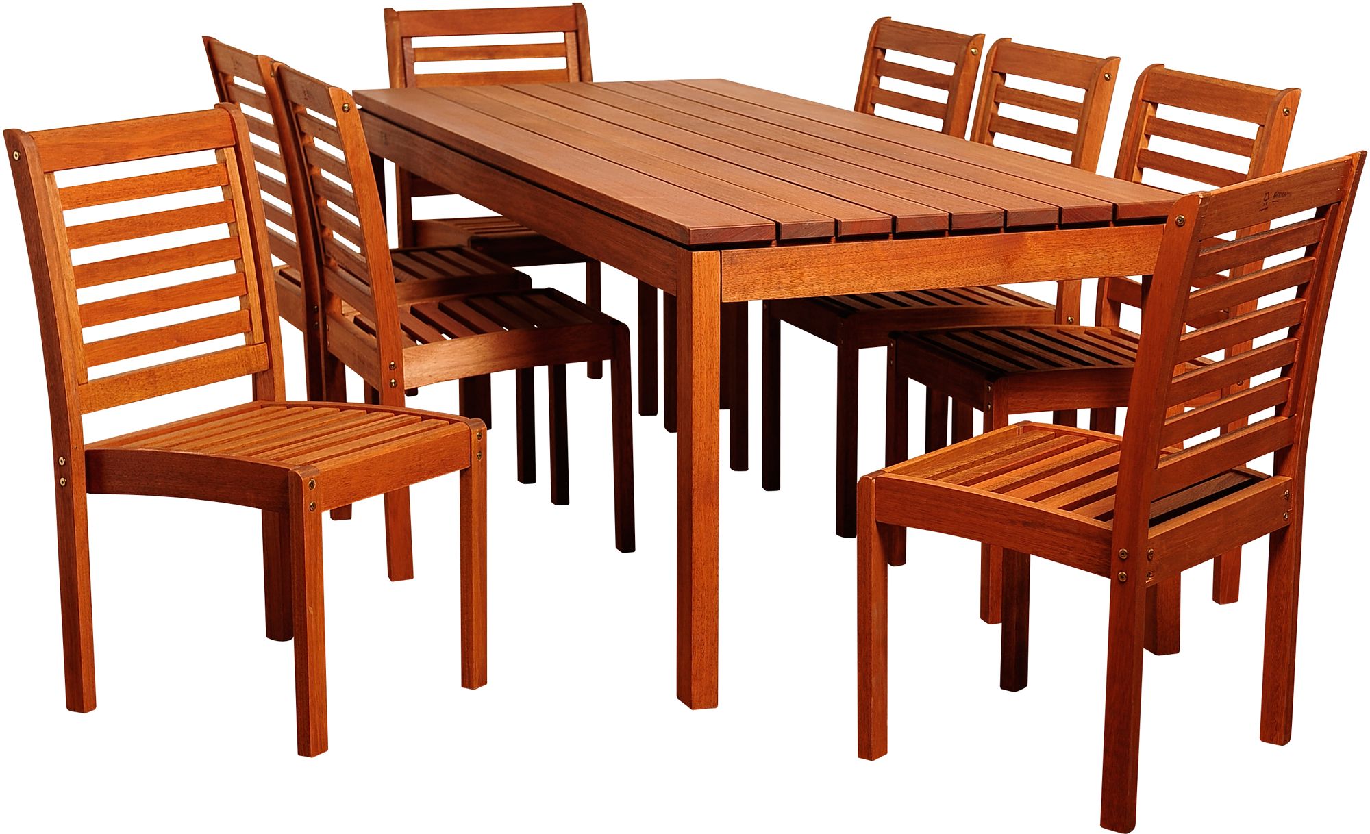 Altura Eucalyptus 9-Piece Rectangular Patio Dining Set
