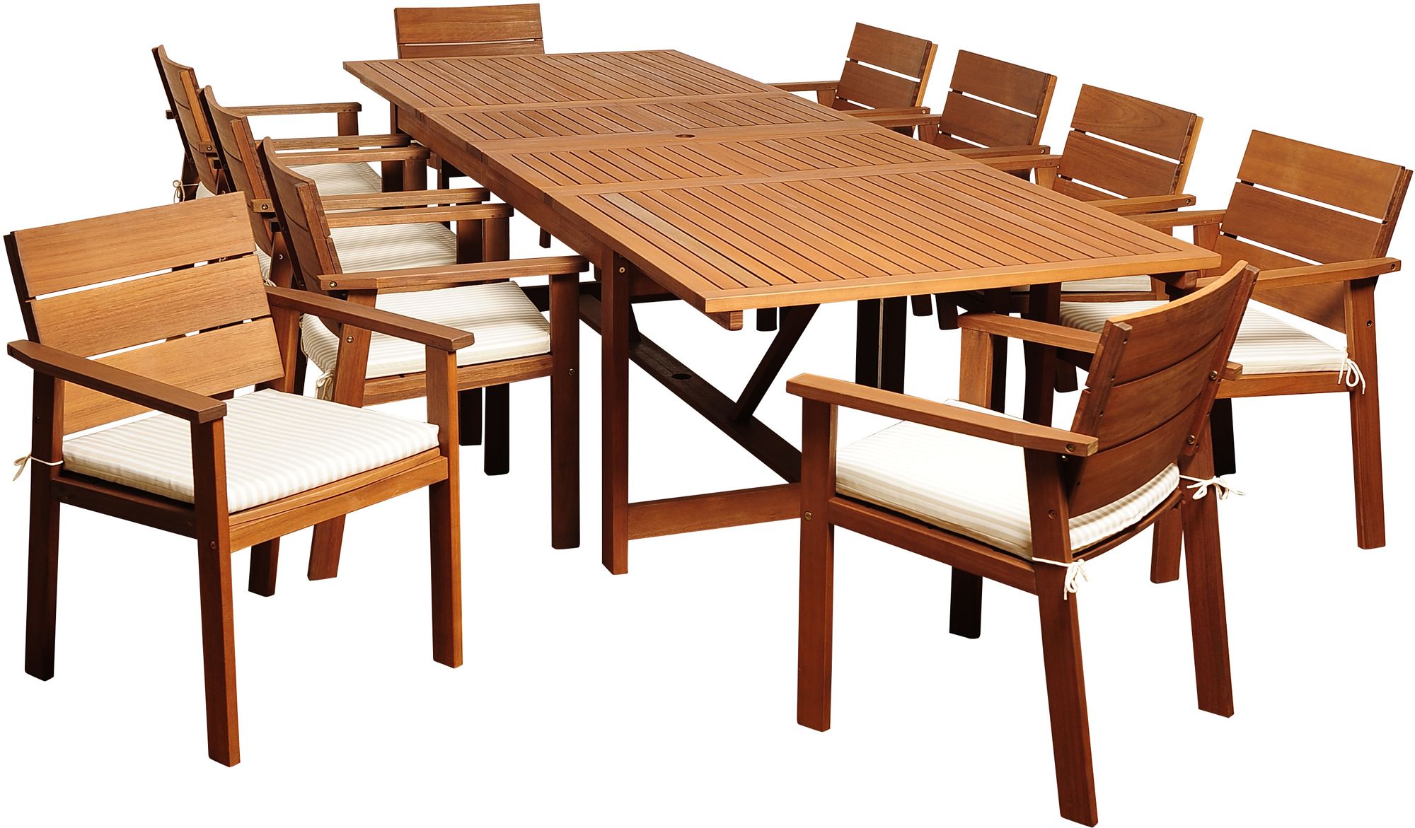 Alonzo Eucalyptus 11-Piece Extendable Patio Dining Set