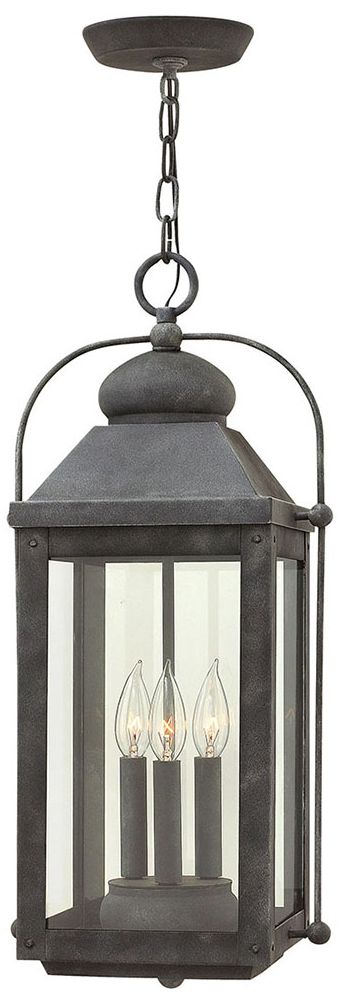 Anchorage 23 3/4" High Aged Zinc Outdoor Hanging Lantern