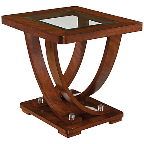 Pavilion Okoume Brown Rectangular End Table - #7V421 | Lamps Plus