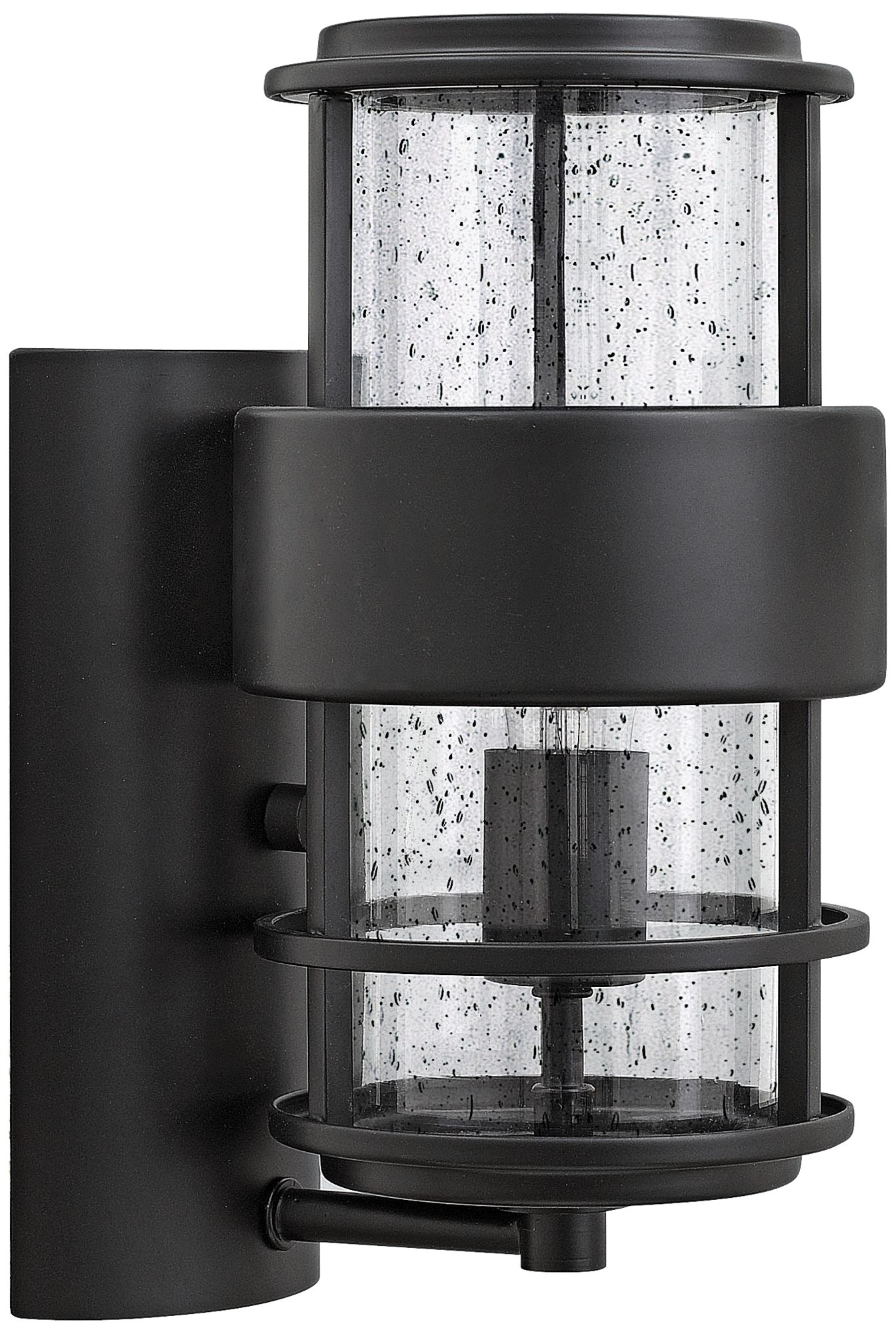 Hinkley Saturn 6" Wide Satin Black Outdoor Wall Light 7V520 Lamps Plus