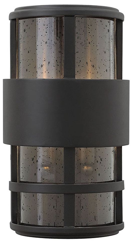 Hinkley Saturn 7 1/4"W Satin Black Outdoor Pocket Wall Light