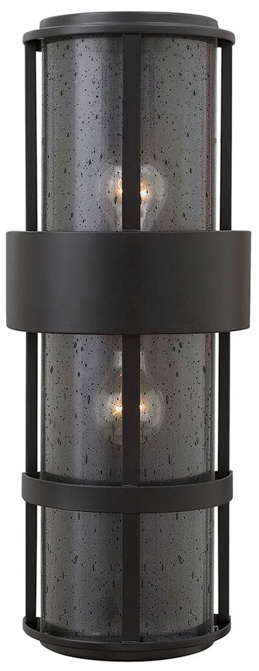 Hinkley Saturn 8"W Satin Black Outdoor Pocket Wall Light