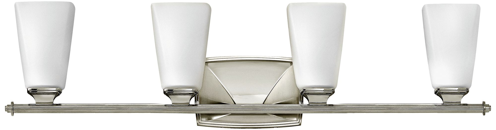 Hinkley Darby 32" Wide Polished Nickel 4-Light Bath Light