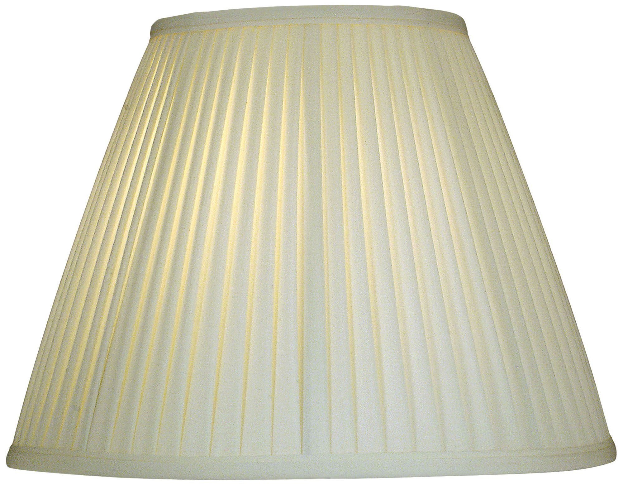 Stiffel Ivory Shadow Side Pleat Empire Shade 8x16x12 (Spider) 7W226