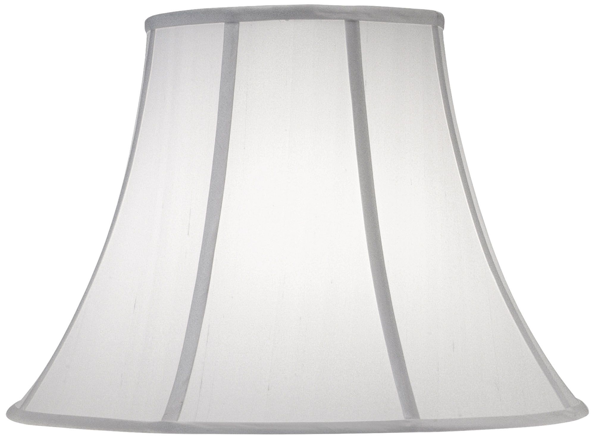 Stiffel Off-White Silk Shantung Bell Shade 10x20x15 (Spider)