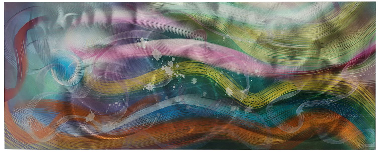 Esne Composition 48" Wide Colorful Abstract Water Wall Art