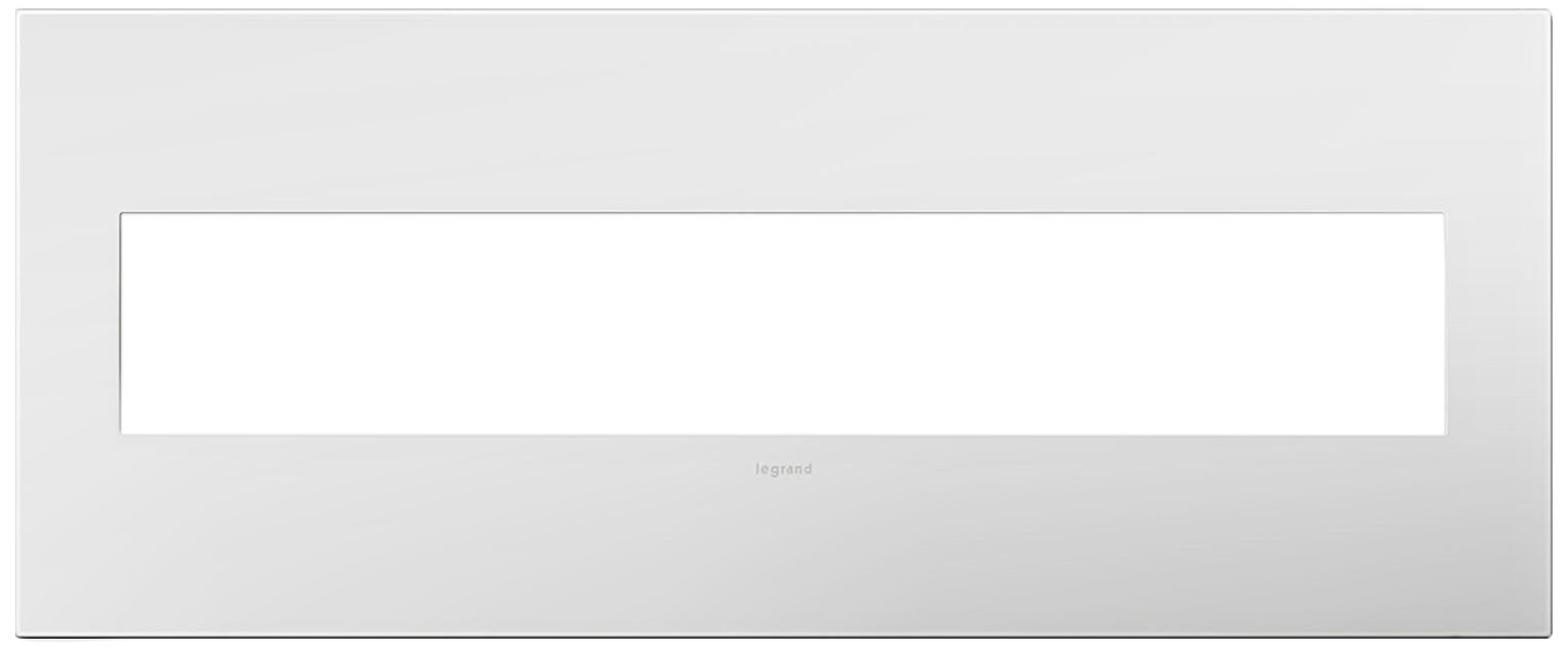 adorne Gloss White with Black Back 6-Gang Wall Plate