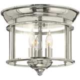 Hinkley Gentry 11 1/2&quot; Wide Polished Nickel Ceiling Light