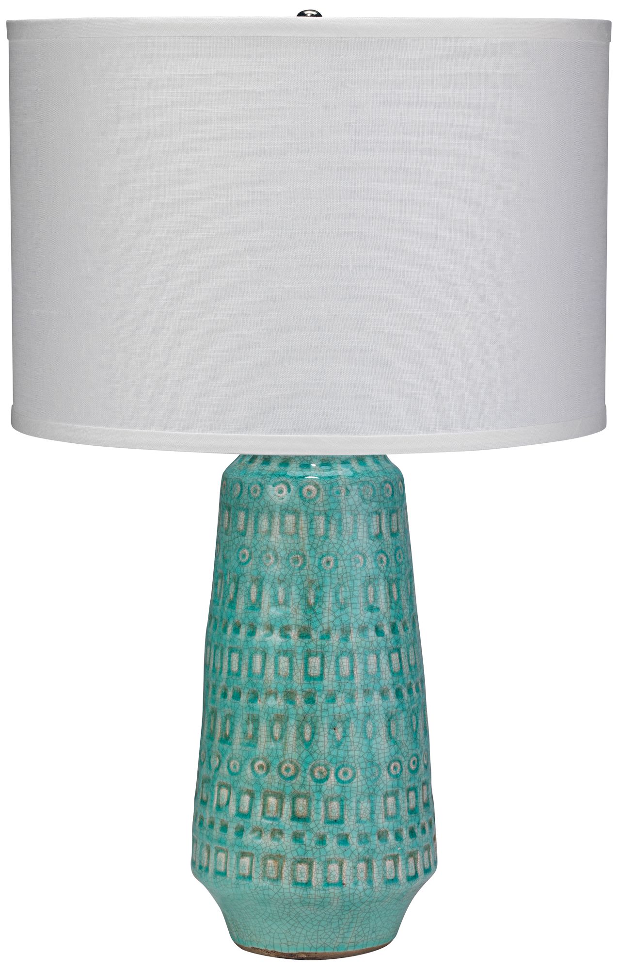 Jamie Young Large Coco Ocean Blue Ceramic Table Lamp