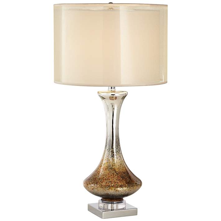 Amber Mercury Glass Table Lamp 7x534, Amber Colored Glass Table Lamp