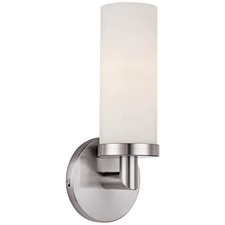 Aqueous 12&quot; High Brushed Steel Wall Sconce