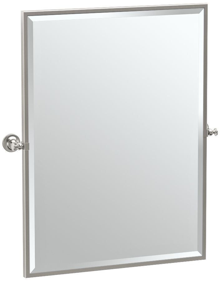 Gatco Tavern Satin Nickel 28" x 32 1/2" Wall Mirror