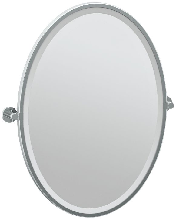 Gatco Channel Chrome 23 3/4" x 27 1/2" Wall Mirror
