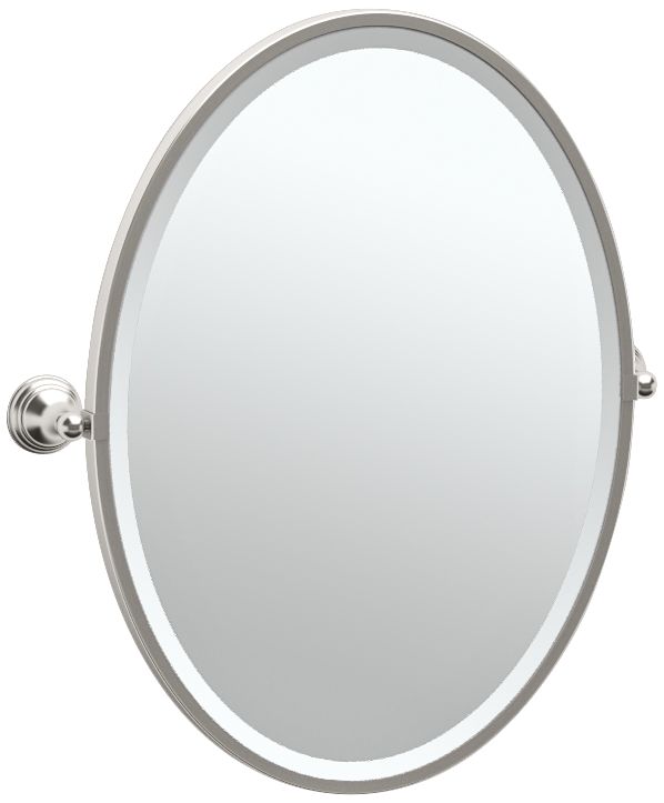 Gatco Charlotte Satin Nickel 24 1/2" x 27 Wall Mirror