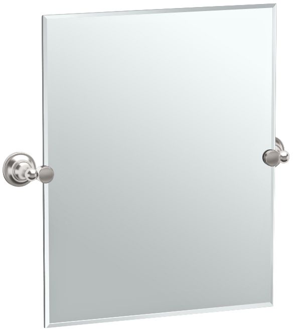 Gatco Tiara Satin Nickel 24 3/4" x 24" Frameless Wall Mirror