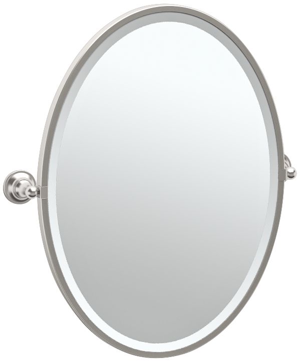 Gatco Tiara Satin Nickel 24 1/4" x 27 1/2" Wall Mirror