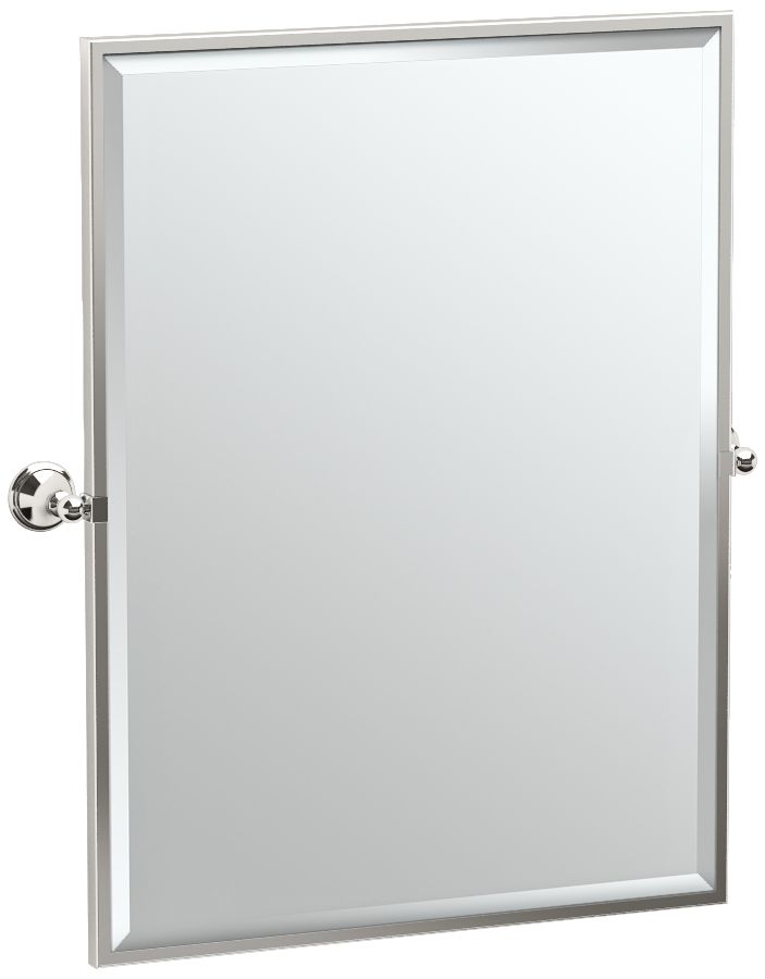 Gatco Laurel Polished Nickel 28 3/4" x 32 1/2" Wall Mirror