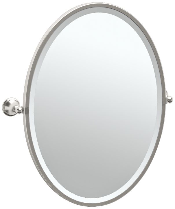 Gatco Laurel Satin Nickel 24 1/2" x 27 Wall Mirror