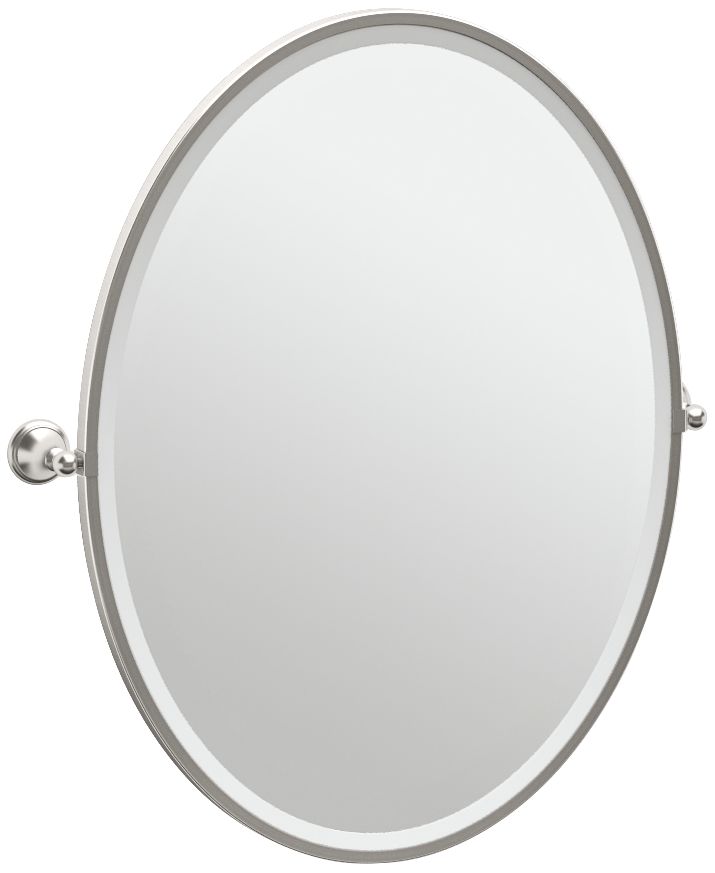 Gatco Laurel Satin Nickel 28 3/4" x 33" Wall Mirror