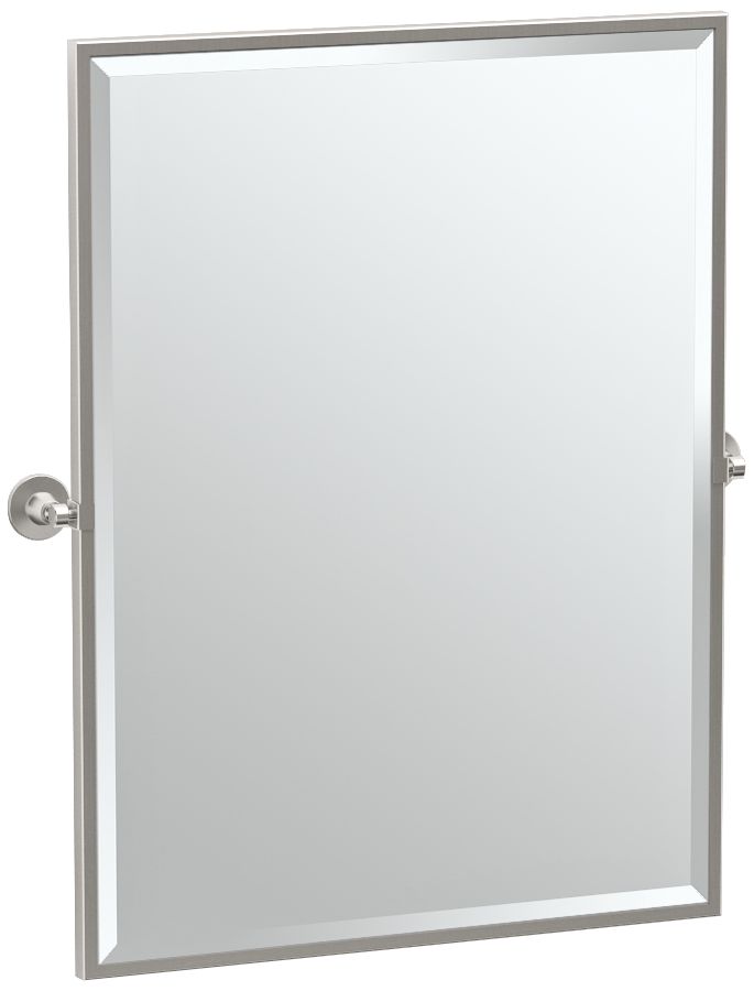 Gatco Max Satin Nickel 28" x 32 1/2" Rectangular Wall Mirror