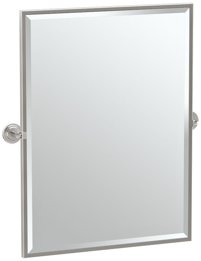 Gatco Marina Satin Nickel 28 1/4" x 32 1/2" Wall Mirror