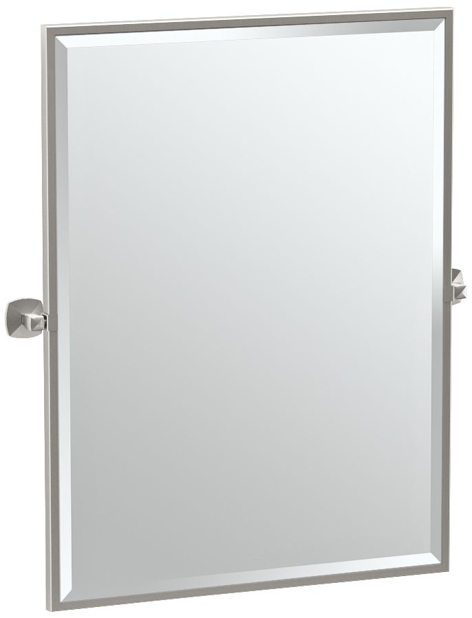Gatco Jewel Satin Nickel 28 1/2" x 32 Wall Mirror