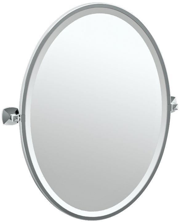Gatco Jewel Chrome 24 1/2" x 27 Oval Vanity Mirror