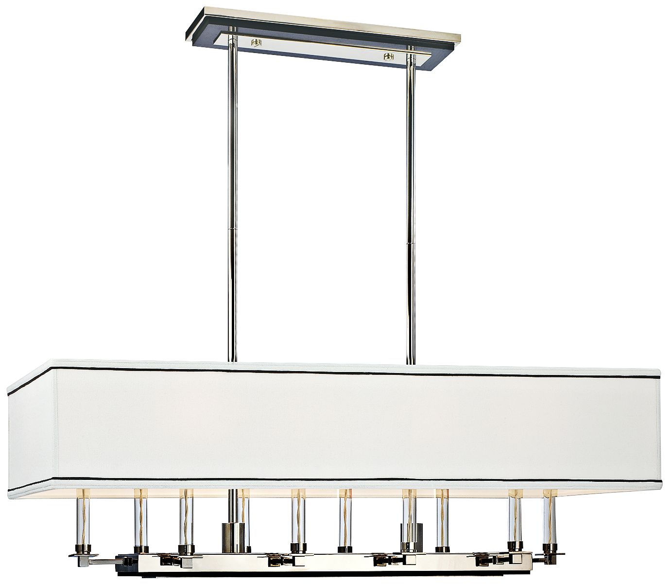 Collins 38"W Polished Nickel Kitchen Island Light Pendant