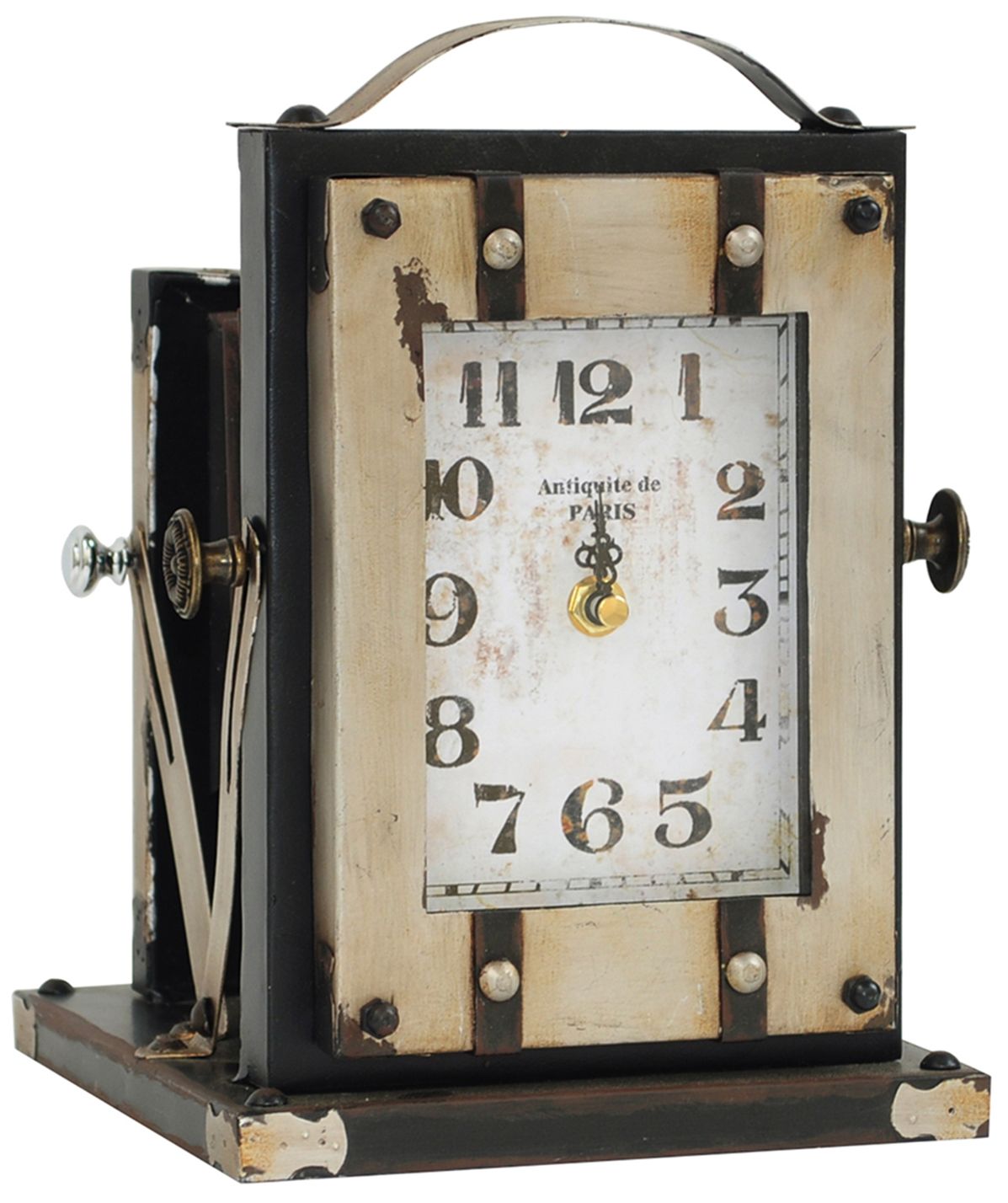 Crestview Collection Time Flash 10" High Metal Table Clock