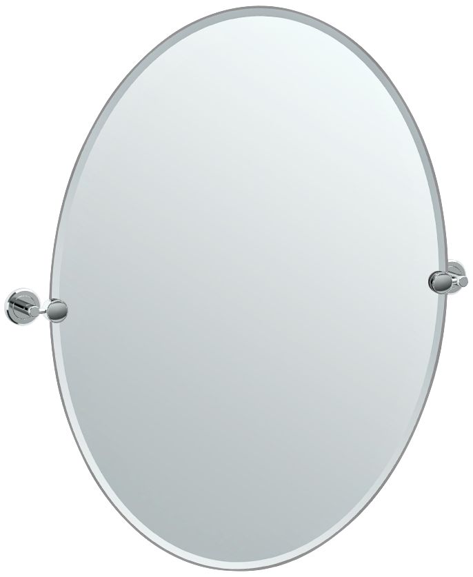 Gatco Latitude II Chrome 28 1/2" x 32" Oval Vanity Mirror