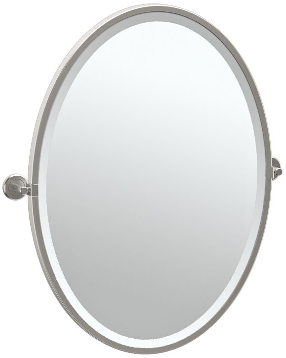 Gatco Latitude II Satin Nickel 23 3/4" x 27 1/2" Wall Mirror